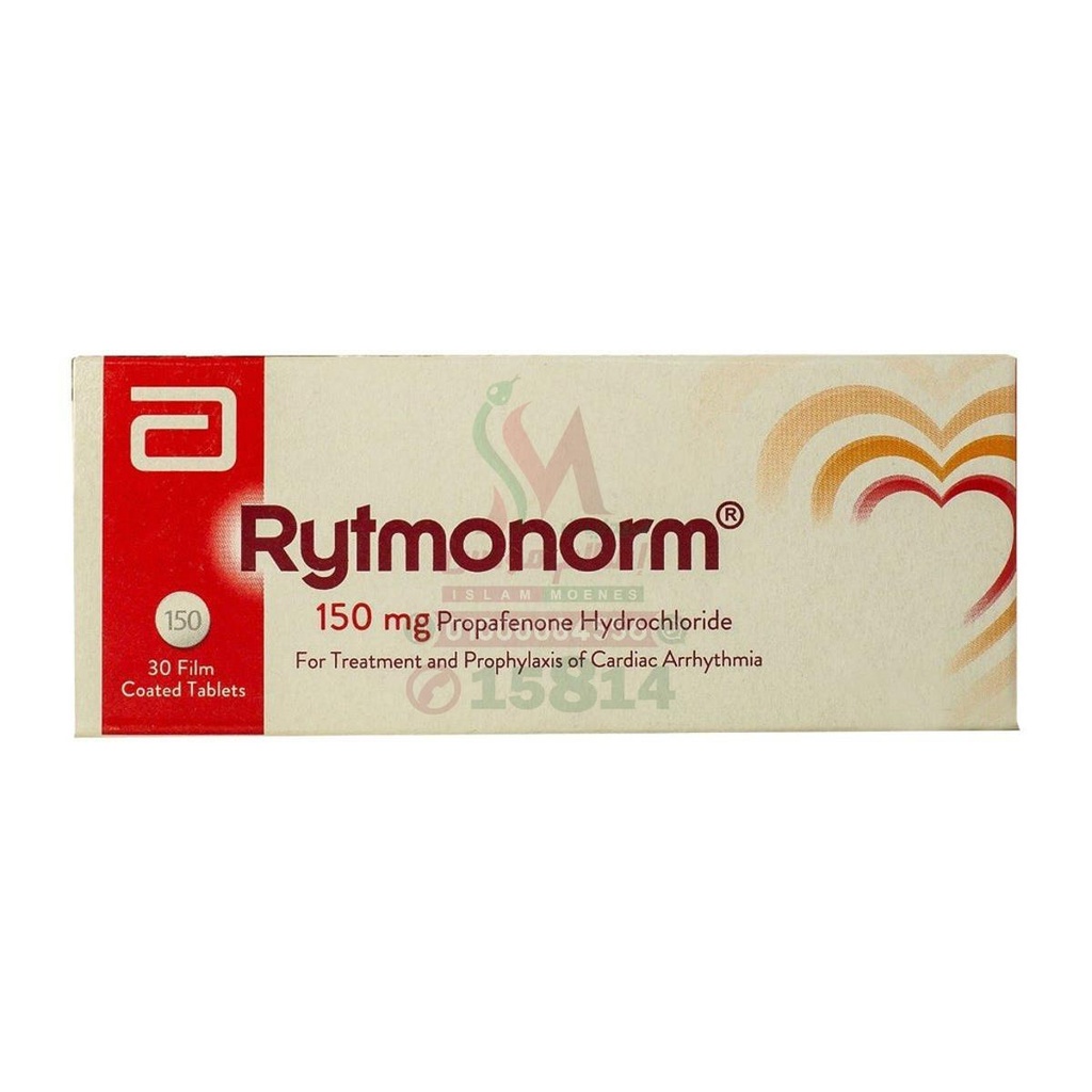 [61827] RYTMONORM 150 MG 30 TAB - ريتمونورم 150 مجم 30 قرص | 150 مجم | اقراص | تنظيم ضربات القلب وعلاج الارتجاف الاذينى والاضطرابات المصرعية