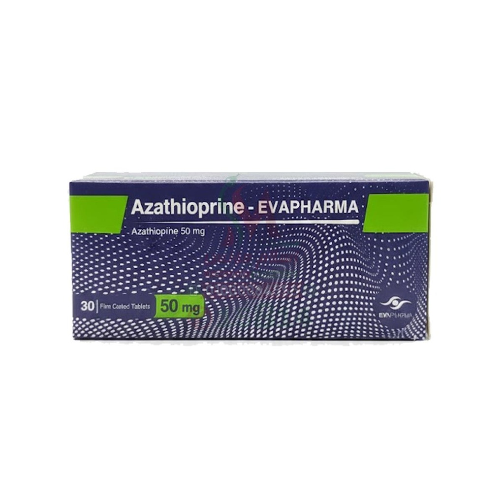AZATHIOPRINE EVA 50 MG 30 TAB - ازاثيوبرين ايفا فارما 50 مجم 30 قرص لتثبيط المناعة ومنع رفض الاعضاء المزروعة