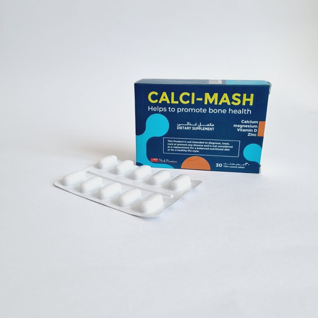 CALCI MASH 30 TAB - كالسي ماش | 30 قرص مكمل غذائي لتقوية العظام والاسنان