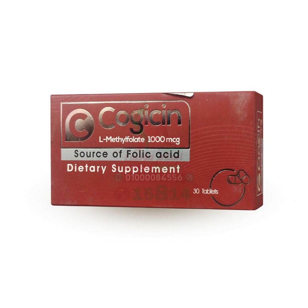 [78457] COGICIN 1000 MCG 30 TAB - كوجيسين 1000 مكجم | اقراص
لدعم الذاكرة ومرضى الزهيمر و ايضا لزيادة فرص الحمل الصحي وحماية الاجنة من التشوهات