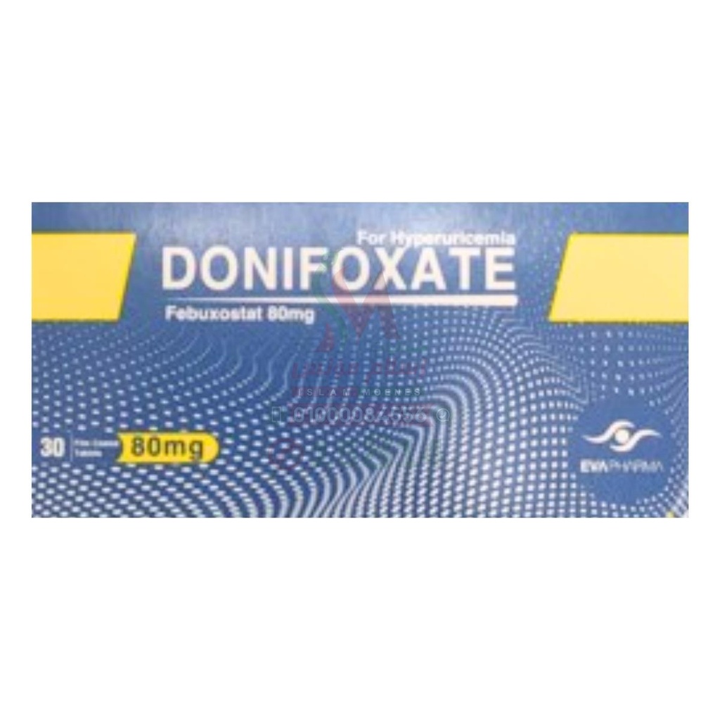 [66432] DONIFOXATE 80 mg 30 TAB - دونيفوكسات | 30 قرص لعلاج نقرس المفاصل وخفض حمض اليوريك