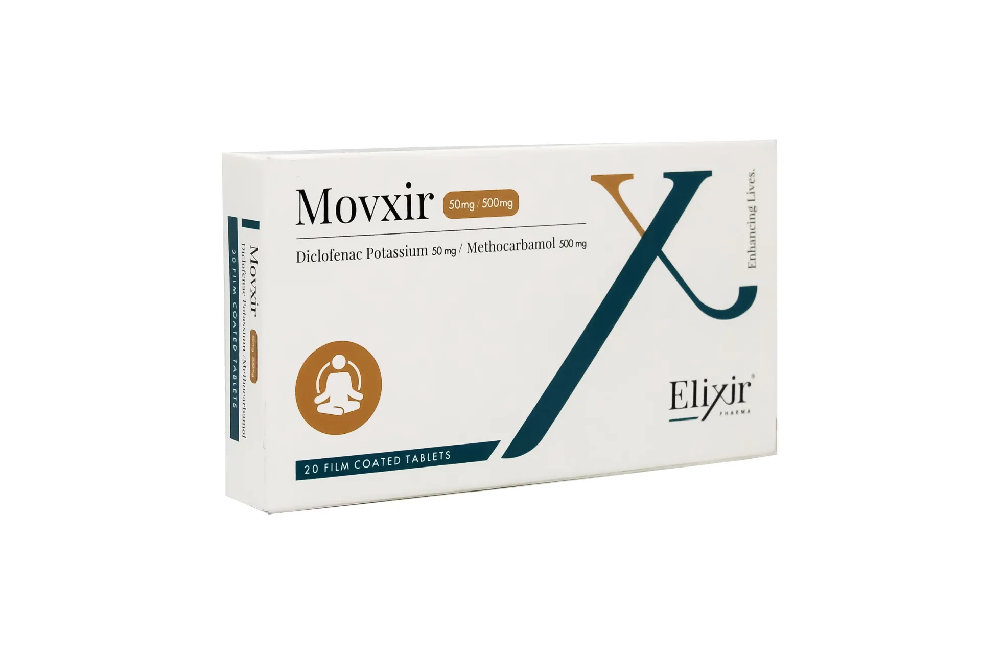 [78000] MOVXIR 50-500 MG 20 TAB - موفكسير 50/500 مجم | اقراص لتسكين الالام وتخفيف التقلصات والشد العضلي