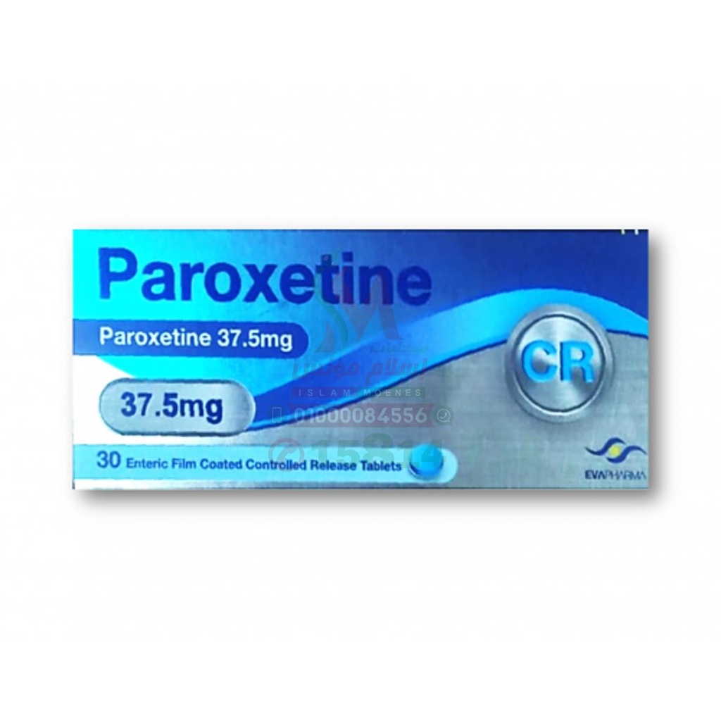[76165] PAROXEDEP CR 37.5 MG 30 TAB - باروكسيديب سي ار 37.5 مجم 30 قرص | 37.5 مجم | اقراص مغلفة خاضعة للتحرر المحكوم | لعلاج الاكتئاب الحاد ونوبات الهلع واضطرابات القلق