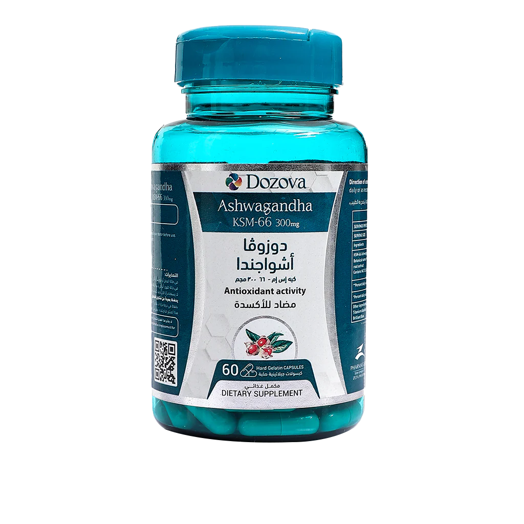 [78871] DOZOVA ASHWAGANDHA 60 CAP - دوزوفا اشواغاندا كبسول | مكمل غذائي لتخفيف التوتر وتحسين النوم ودعم الطاقة