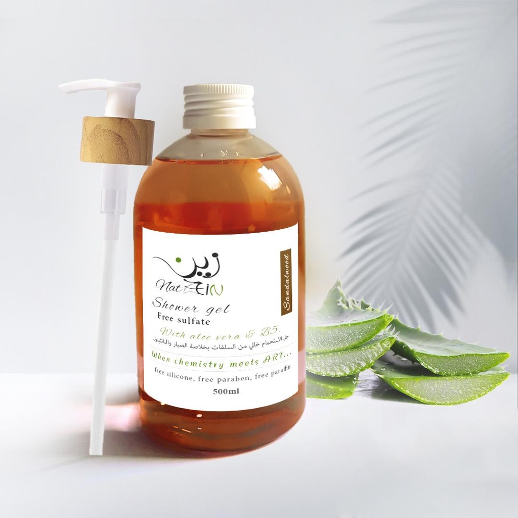 [79027] zein shower gel alovera glycerin  & sandal panth 500ml