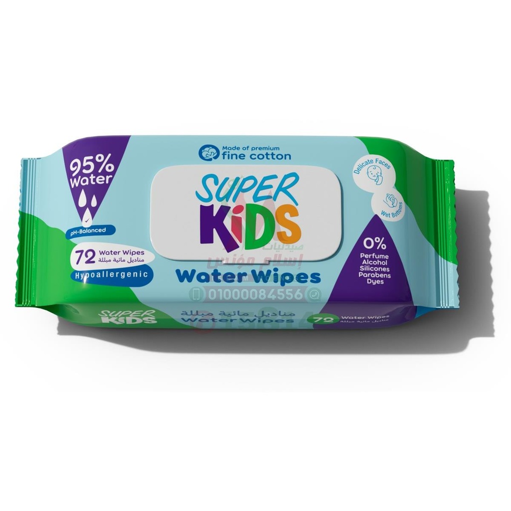 [79220] super kids water wipes 72 psc