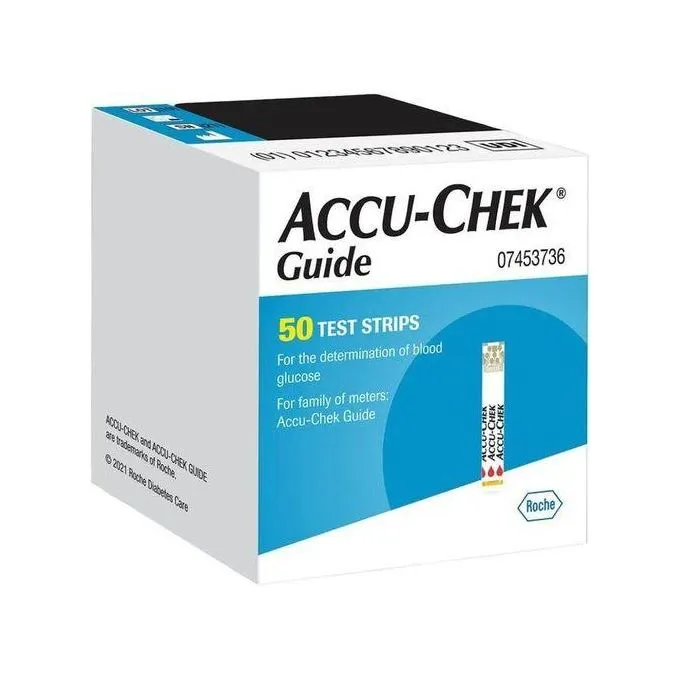 [48327] ACCU CHEK GUIDE 50 STRIPS - اكيو تشيك جايد | 50 شريط | شرائط اختبار | قياس سكر الدم