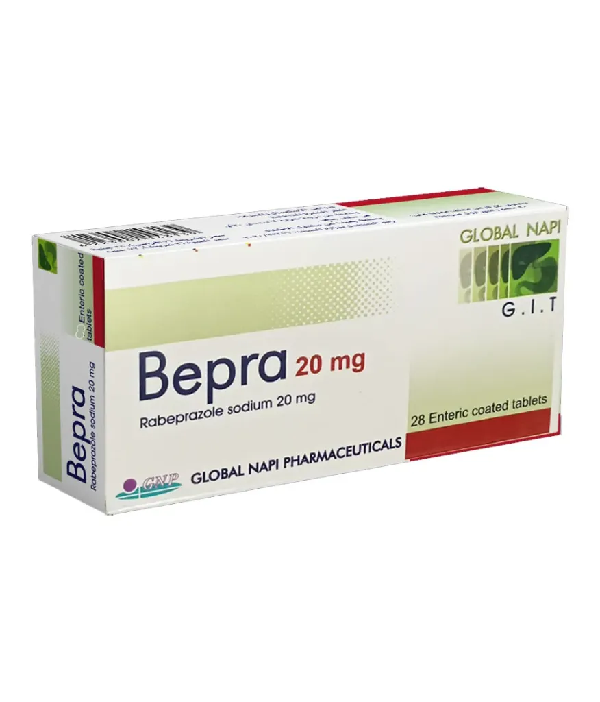 [80176] BEPRA 20 MG 28 TAB 4 STRIPS - بيبرا 20 مجم | اقراص | لعلاج قرحة المعدة وارتجاع المريء