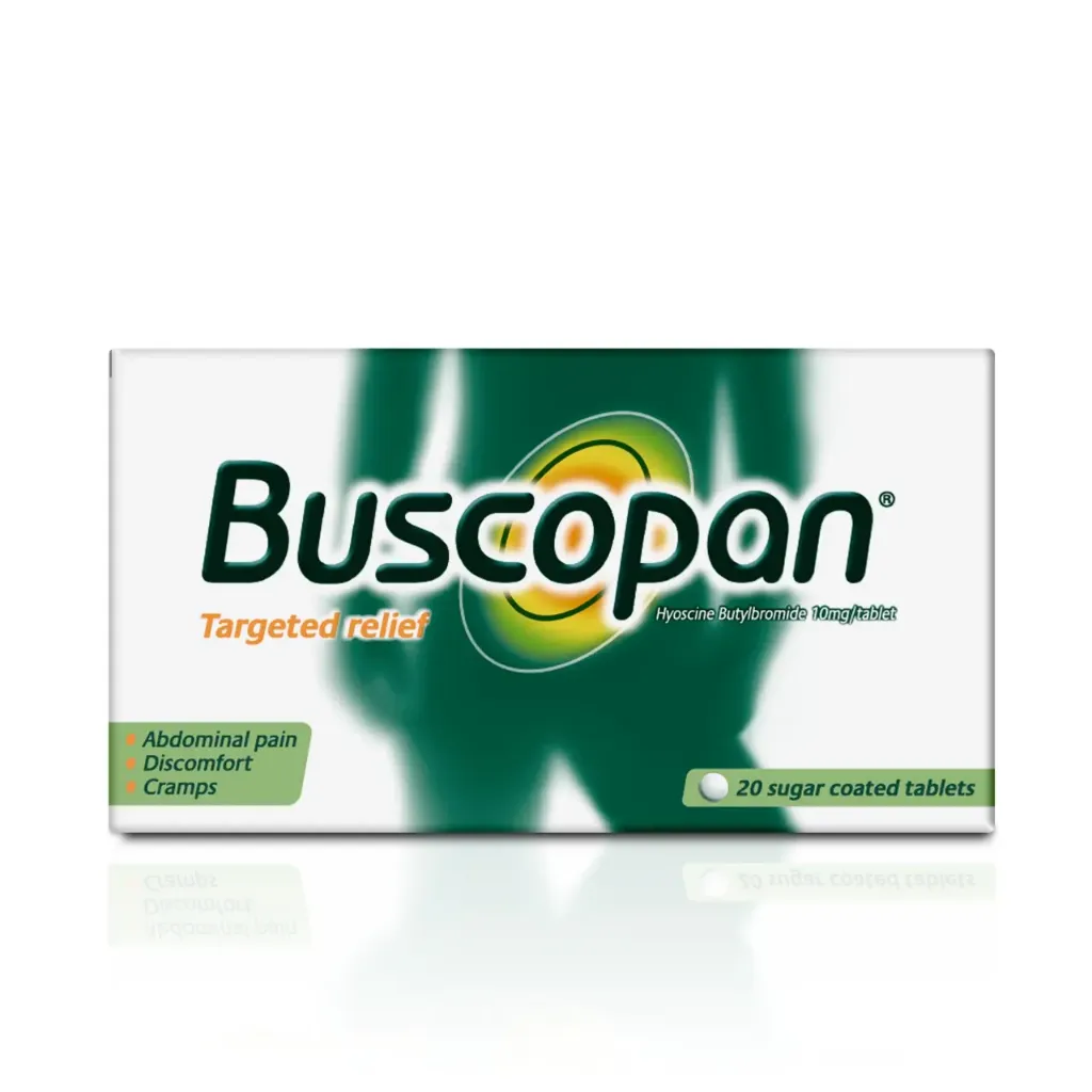 [80132] BUSCOPAN 10 MG 20 TAB - بوسكوبان 10 مجم | اقراص | لعلاج مغص البطن وتقلصات القولون