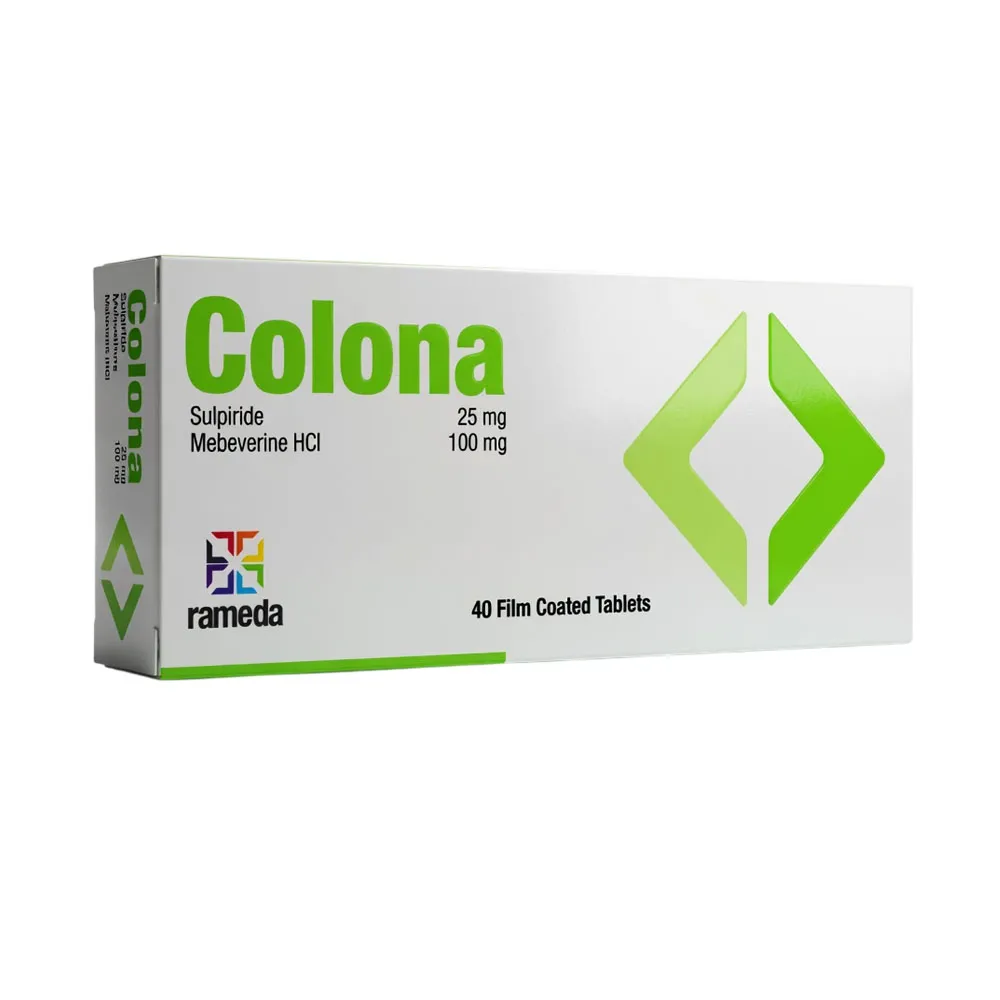 [80135] COLONA 40 TAB - كولونا 100 مجم / 25 مجم 40 قرص | لعلاج اضطرابات القولون العصبي والمغص والتقلصات