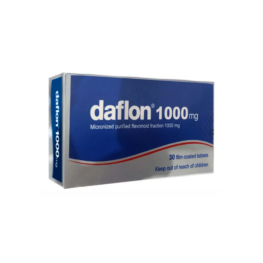 DAFLON 1000 MG 30 TAB 3 STRIP - دافلون 1000 مجم | اقراص | لعلاج البواسير وتقوية الاوعية الدموية وحماية الاوردة