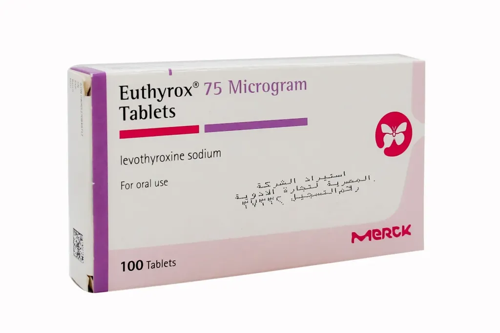 [79918] EUTHYROX 75 MCG 100 TAB - يوثيروكس 75 ميكروجرام | اقراص | لعلاج خمول الغدة الدرقية وتعويض الهرمون الطبيعي 100 قرص