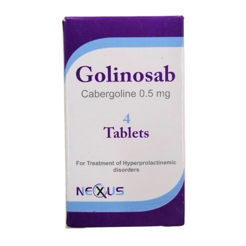 [71389] GOLINOSAB 0.5 MG 4 TABS - جولينوساب | 0.5 مجم 4 اقراص | اقراص | لخفض هرمون اللبن وعلاج العقم