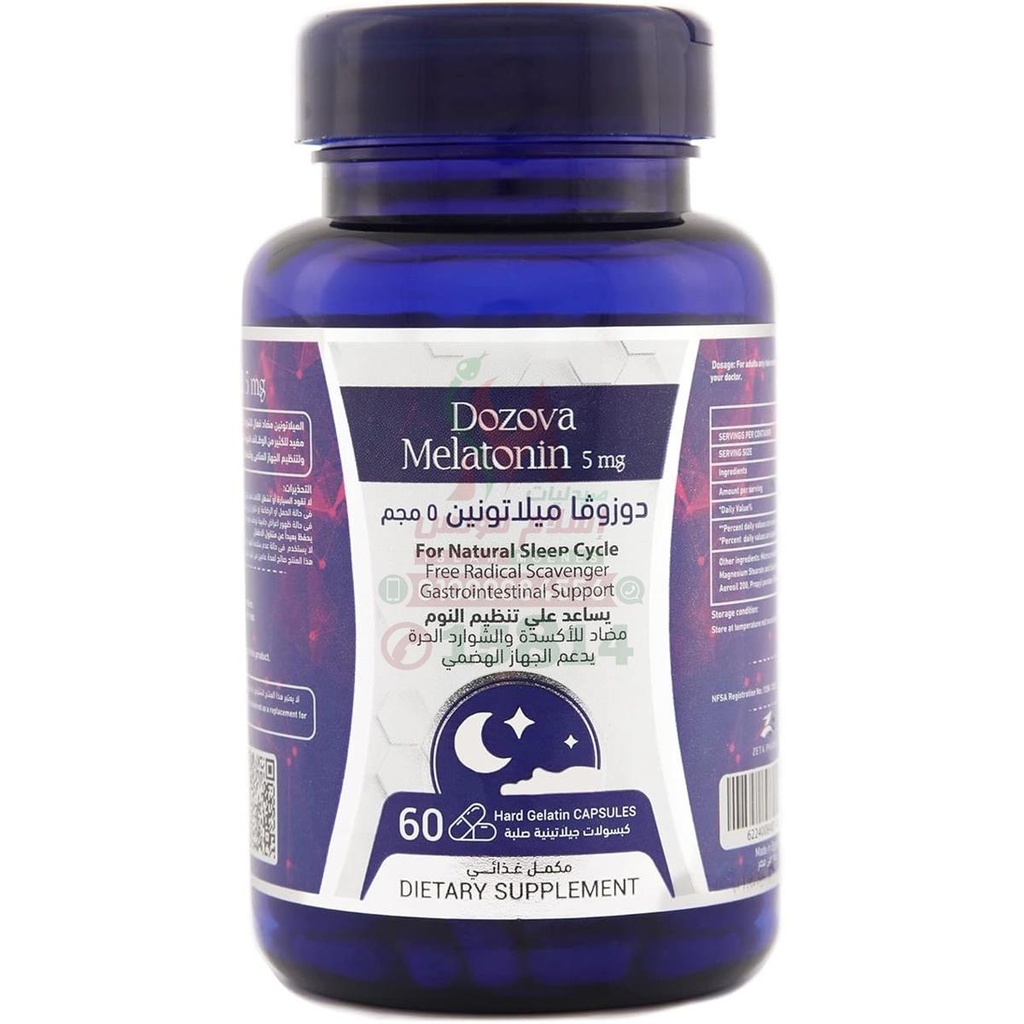dozova melatonin 5 mg 60 caps