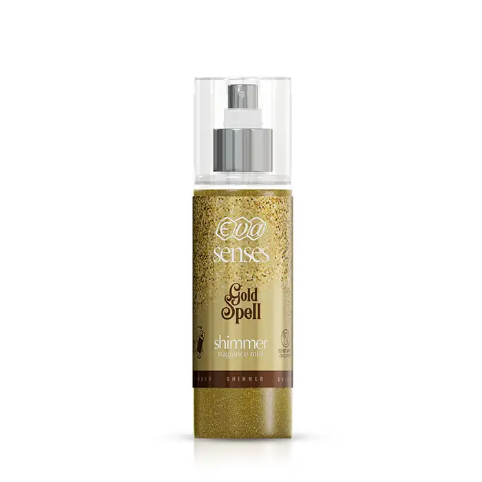[80215] EVA SENSES GOLD SPELL SHIMMER MIST 150 ML - ايفا سينسز جولد سبيل معطر الجسم اللامع لتعطير ومنح البشرة بريقا جذابا 150 مل