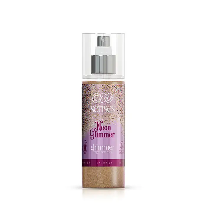 [80214] EVA SENSES NEON GLIMMER SHIMMER MIST 150 ML - ايفا سينسز نيون | جليمر معطر الجسم اللامع لتعطير ومنح البشرة بريقا حيويا 150 مل