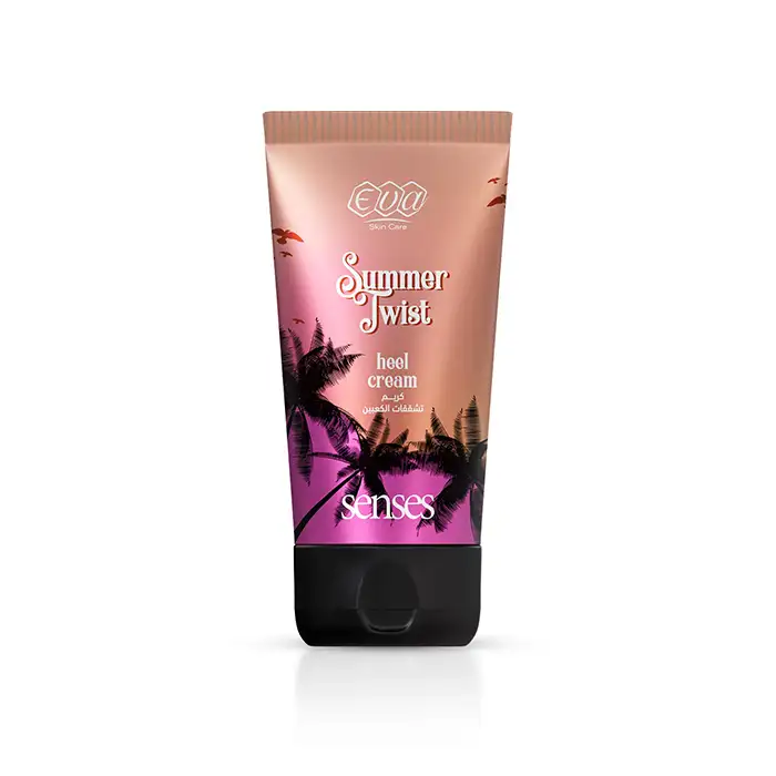[80208] EVA SKIN CARE SENSES HEEL CREAM SUMMERTWIST60 ML - ايفا سكين كير سينسز | كريم كعب القدمين سمر تويست | لترطيب وتنعيم التشققات 60 مل