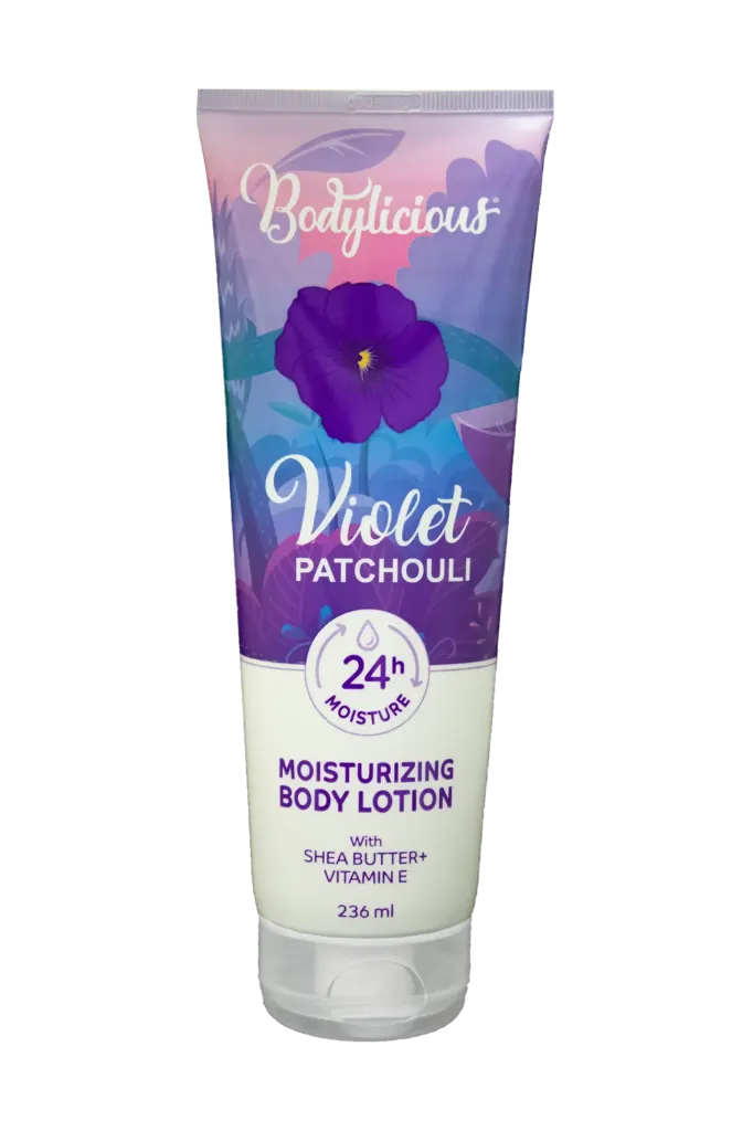 [80064] BODYLICIOUS VIOLET PATCHOULI BODY LOTION 236 ML - بوديليشوس فايوليت باتشولي | لوشن مرطب ومغذي للجسم برائحة البنفسج والباتشولي