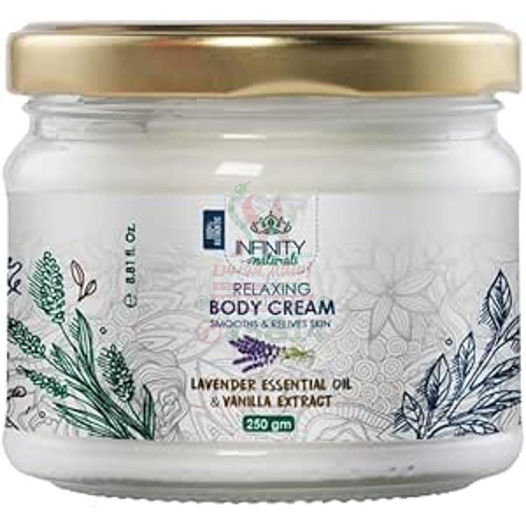 [79834] Infinity Naturals body cream lavender-vanill250 gm