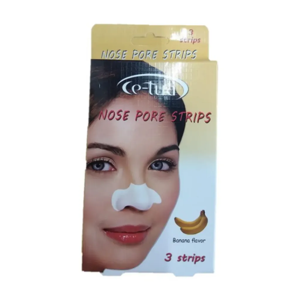 [80246] CE-TUA NOSE STRIPS 3 STRIPS BANANA - سي توا لصقات الانف بالموز لازالة الرؤوس السوداء وترطيب مسام البشرة