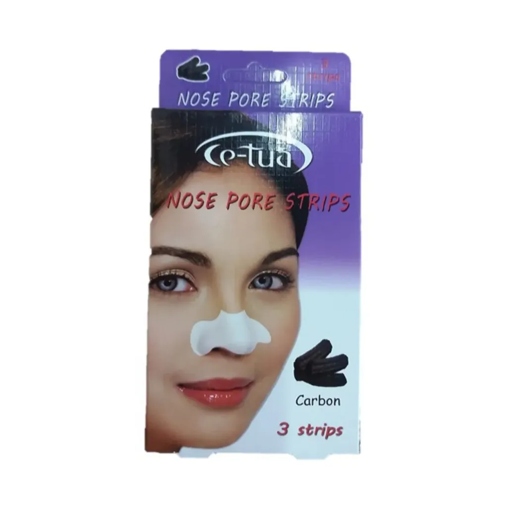 [80244] CE-TUA NOSE STRIPS 3 STRIPS CORBON - سي توا لصقات الانف بالكربون لازالة الرؤوس السوداء وتنظيف المسام بعمق
