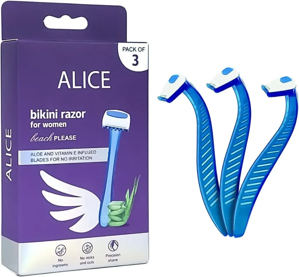 [80033] ALICE BIKINI RAZOR FOR WOMEN 3 PCS - اليس ماكينة حلاقة نسائية 3 قطع مخصصة لمنطقة البكيني والجسم