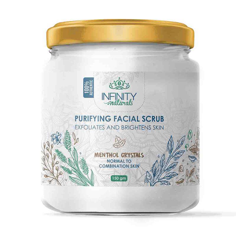 [79835] INFINITY NATURALS PURIFYING FACIAL SCRUB MENTHOL CRYSTALS 150 GM - انفينتى ناتشورالز مقشر الوجه بالمنثول | 150 جم | سكراب | لتنظيف وتقشير البشرة