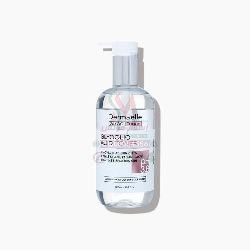 DERMA ELLE GLYCOLIC TONER 350 ML - ديرما ال | جليكوليك تونر 350 مل لتقشير البشرة وتفتيح التصبغات