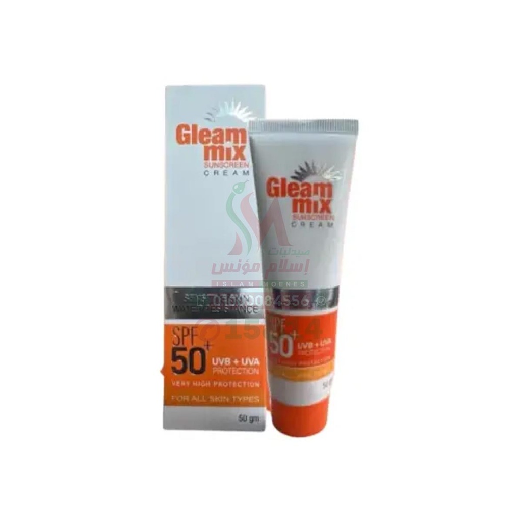 gleam mix sunscreen cream spf50 50 gm
