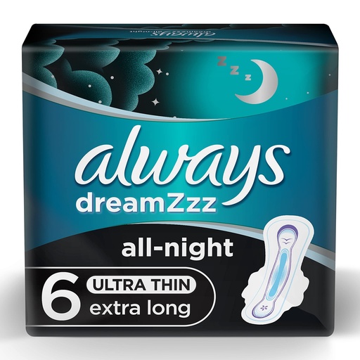 [65150] ALWAYS ULTRA THIN DREAMZZ EXTRA LONG NIGHT 6PAS