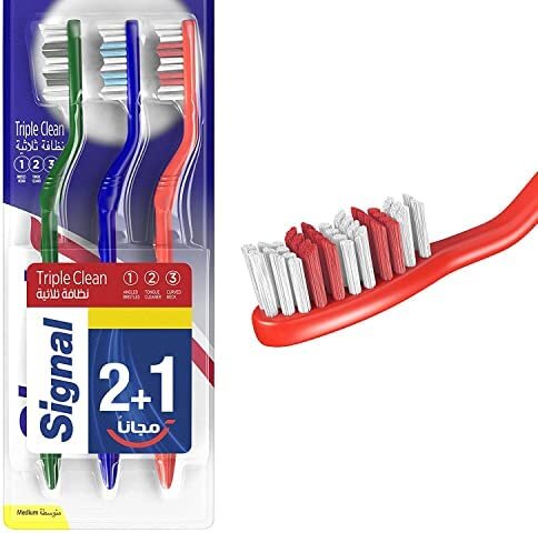 [75543] فرش اسنان سيجنال لنظافه ثلاثيه 2+1
