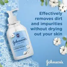 [77308] JOHNSON HAND WASH 300ML حليب القطن