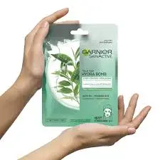 [72869] GARNIER tissue mask with green tea +hyauronic acid