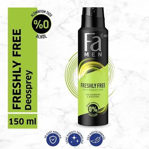 [62960] FA MEN MINT&BERGAMOT SCENT SPRAY 150 ML
