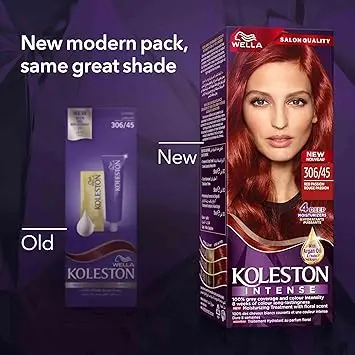[55217] KOLESTON HAIR COLOR CREAM 306/45احمر رماني