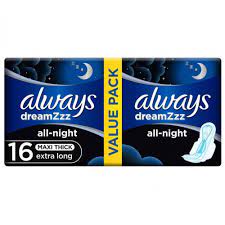 [53026] ALWAYS DREAMZZ ALL NIGHT MAXI EXTRA LONG 16PADS