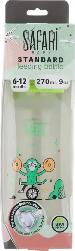 [76941] SAFARI STANDARD FEEDING BOTTLE 6-12MONTH 270ML
