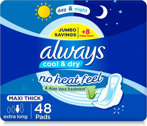 [53020] ALWAYS MAXI THICK EXTRA LONG 48 PADS