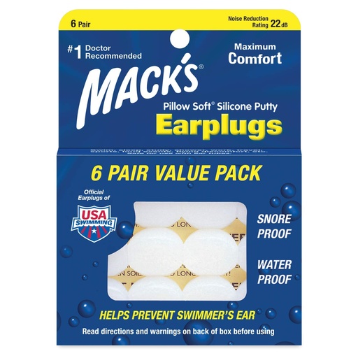 [58488] EARPLUGS 6 PAIR سدادات ازن سيلكون للكبار
