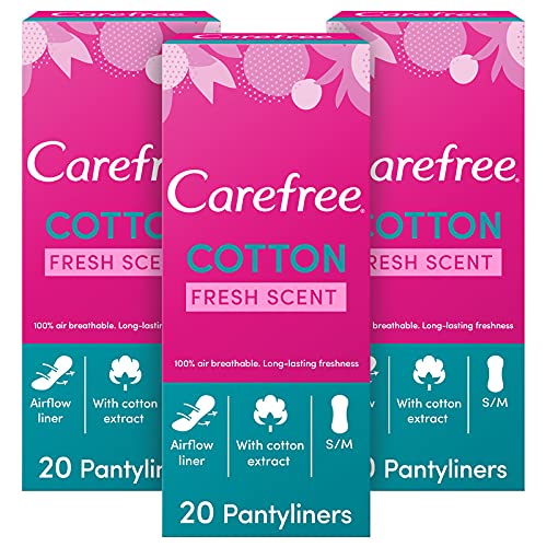 [13395] care free cotton feel fresh scent 20pcs