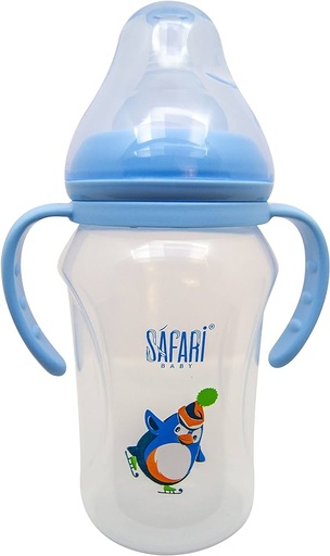 [77204] SAFARI WIDE NECK FEEDING BOTTLE HANDLE +3 270ML
