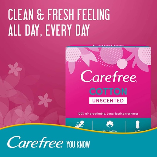 [77186] CAREFREE PERFUME FREE 100 PADS