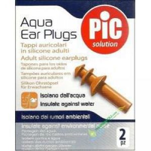 [66441] pic aqua adult silicone ear plugs 2pcs