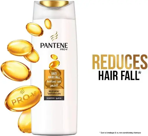 [76621] pantene anti hair fall shampoo 600ml