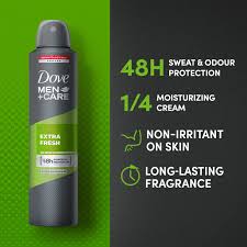 [13486] DOVE DEO MEN EXTRA FRESH SPRAY 250 ML