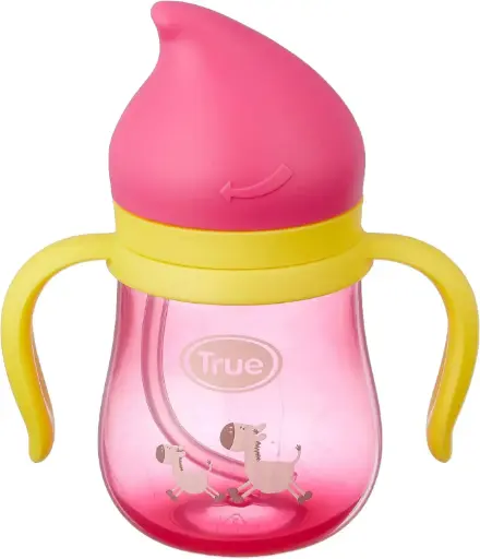 [68022] True Non Spill Training Cup With Cover 210Ml