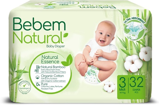 [77040] BEBEM NATURAL 3* 32DIAPER