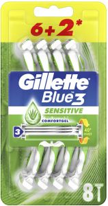 [72433] gillette blue 3 sensitive 6+2