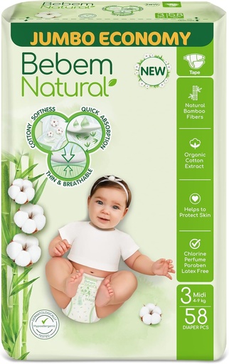 [77041] BEBEM NATURAL SIZE3 58PCS