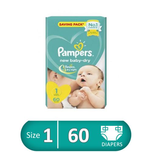 [66445] PAMPERS EGY 1*60PCS New